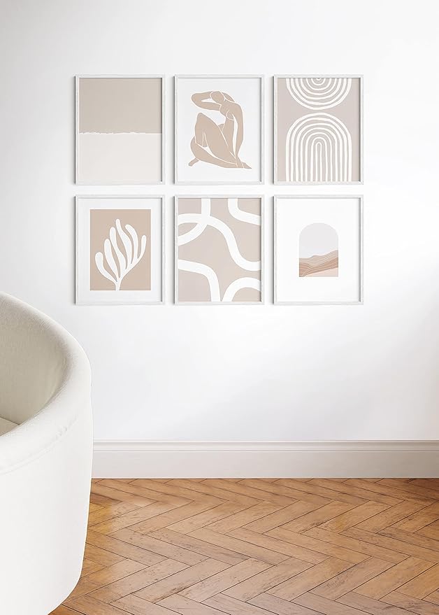 HAUS AND HUES Standalone White Oak Frames Set of 9-16x20