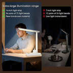 Desk Lamp with 4-Port Charging Station (2 AC Outlets, USB-C, USB-A), 5 Color Modes & Adjustable Brightness, Flexible Gooseneck Arm, Eye-Protecting LED Light Source, Ideal for Home Offices & Bedrooms