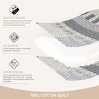 Y-PLWOMEN Quilt King Size - 100% Cotton Brown Grey King Quilt Farmhouse Plaid Quilted Bedspread, 3 Pieces Lightweight Reversible King Size Quilt Bedding Set for All Season