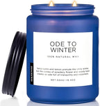 M&SENSE Ode to Winter Soy Candles Strong Scented, 2 Wick Jar Candle 19.4oz 110 Hour Long Lasting, Lavender Sandalwood Organic Natural Aromatherapy Candle Gifts Bedroom Bathroom Home Decor