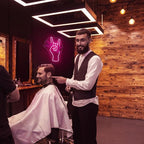 WLHOPE Salon Hand Neon Signs for Wall Decor Adjustable LED Lights Decorations for Haircut Barber Shop Salon Studio, Get Your Business Seen Day or Night