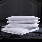 Three Geese Adjustable Layer Goose Feather Pillow,Assemblable Bed Pillow,100% Soft Organic Cotton Cover,Good for Side and Back Stomach Sleeper, Queen Size,Packaging Include 2 Pillows