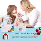 Premium Acrylic Picture Frame 4x6-3 Pack Gift Box Package, Clear Free Standing Desktop Double Sided Best Gift for Family, Perfect Decorate Birthday Wedding Party - Free Soft Microfiber