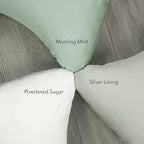 Honeydew Queen Side Pillow Case - Fits The Scrumptious and Essence Curved Pillows for Side Sleeping - Comfortable and Soft Cooling Viscose Made from Bamboo Fabric - Queen Size (Powdered Sugar White)