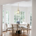 Crystal Brass Pendant Light Fixtures, Modern 8inch Pendant Lights Kitchen Island, Island Lights for Kitchen,Crystal and Gold Pendant Light, Indoor Pendant Lighting,E12 Bulb Included