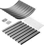 Land Guard 6x3x3ft Oval Galvanized Raised Garden Beds, Large-Capacity Metal Planter Box Outdoor, Durable Deep Raised Garden Bed 3ft Tall, Raised Beds for Gardening Vegetables, Modern Gray