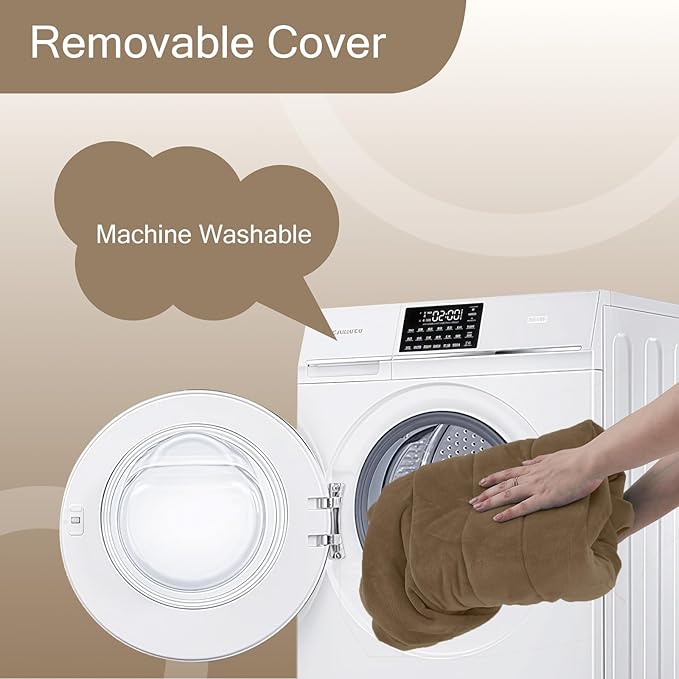 MeMoreCool Square Stuffed Pouf Ottoman Foot Rest, Floor Pouf Foot Stool with Foam Chunk Filling, Soft Stuffed Ottoman Footrest for Living Room, Light Coffee