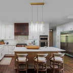 Kitchen Island Lighting Modern Light Fixture Gold Pendant Light Dimmable LED Gold Brass Finish Mini Crystal Pendant Lights for Dining Room Living Room（3-Light）