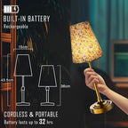 Scalable Portable Cordless Table Lamp, Built in Rechargeable Battery, 2700-6000k Color Temperature, Fully Dimmable, Ambient Light for Patio, Restaurant, Bar, Bedroom, Dining (Flower)