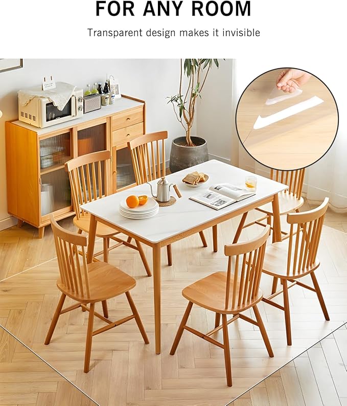 Area Mat for Hard Floor, 3'×5' Transparent PVC Area Rug for Home, Waterproof Durable Floor Protector for Dining Room, Large Anti-scratch Floor Mats for Laundry Room, Baby Play, Kitchen, Pet Litter Mat