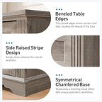 Nightstand Set of 2, Night Stand with 3 Drawers, 18 Inch Wide End Table with Charging Station, Farmhouse Bedside Table, Side Table for Bedroom, Study, Greige