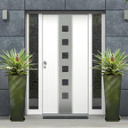 KOL 25'' & 28'' Tall Bright Glazed Planter with Insert, Set of 2, Galvanized Steel Planter Metal Pots with Drainage Hole for Indoor & Outdoor Use, Decorative Plant Pots for Front Porch, Patio - Green