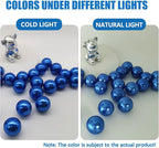 Blue Gold Vase Filler | 150PCS Pearls Bead for Centerpieces Vases | 8/14/20 mm No Hole Beads, Fake Pearls for Wedding Birthday 2025 Graduation Party Table Centerpieces Decor