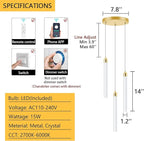 Pendant Lights Kitchen Island Mini Chandelier Gold Pendant Light Crystal Light fixtures Adjustable Hanging Ceiling Hanging Lights Bubble Mini Crystal Ceiling Light for Dining Room Bedroom 2700K 6000K