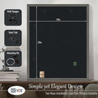 VCK 24x30 Frame Set of 3, Gray Solid Wood Poster Picture Frame, Exclusive Wood Grain, Wall Mounting Hanging