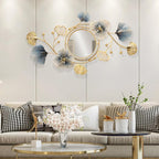 Lucky Monet Wall Art Decor Large Metal Wall Art Modern Geometric Circular Decor Wall Sculptures Wall Hanging Decoration for Living Room Dinning Room Bedroom Entryway Kitchen (Style 3)