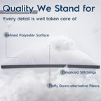 viewstar King Size Pillows Set of 2, Pillows King Size 2 Pack for Sleeping, Pillows with Down Alternative for Back and Side Sleepers, Fluffy Bed Pillows for Bed, Machine Washable, Dark Grey, 20" x 34"