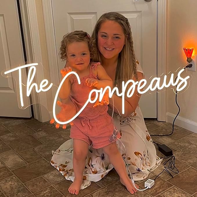 GITM Custom Neon Signs Personalized, Large Led Neon Lights Signs for Name Wedding Studio Logo Wall Decor,Name Neon Sign Customizable