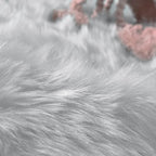 Goolela Super Soft Faux Sheepskin Grey 2x6 Runner Rug, Plush Fur Throw for Bedroom, Dorm, Office