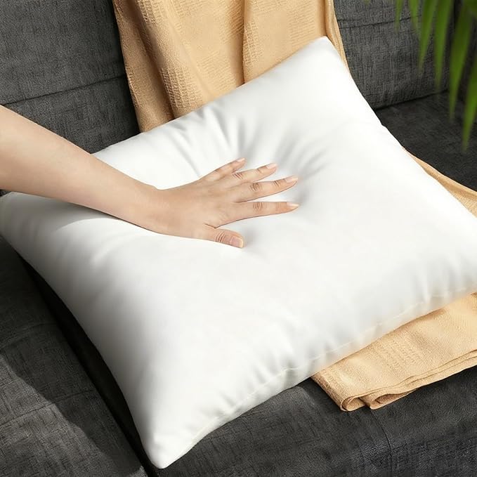 24 x 24 Throw Pillow Inserts, Outdoor Pillows Water-Resistant, Square Form Cushion Stuffer for Garden, Bench, Patio, Lightweight Soft Fillers for Sofa, Bed, and Home Décor