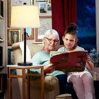 Bedside Table Lamps Set of 2: Tall Black Table Lamps for Living Room End Table | Height Adjustable 3-Way Dimmable Nightstand Lamp with Pull Chain Switch Modern Lamps for Bedroom Office(Bulbs Included)