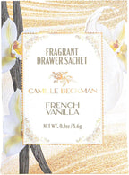 Camille Beckman Premium Fragrant Drawer Sachet, French Vanilla, 0.3 Ounce (3 Pack)
