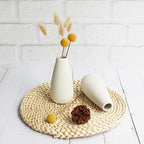 YANLING 6 Pack Small White Vase for Home Decor, 5 inch Modern Ceramic Vases for Pampas Grass, Boho Vase White Vases for Dried Flowers, Wedding Dinner Table Party