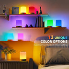 Auxmir LED Night Light Bedside Lamp Touch and Remote Control Dimmable Tabletop 13 Colors Changing 5 Brightness Adjustable Rechargeable Portable Lamp for Baby Kids Bedroom Living Room Outdoor Camping
