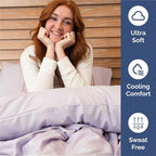 Split King Size 5 Piece Sheet Set - Comfy Breathable & Cooling Bed Sheets Set - Hotel Luxury Bedding for Women, Men, Kids, Teens, Boys & Girls - Deep Pockets, Soft, Wrinkle Free - Oeko-Tex - Light Lav