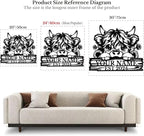 Personalized Highland Cow Name metal Signs,Custom Highland Cow Metal Shed Wall Decor,Black Metal Wall Art Plaques Outdoor wall Decorative Signage (Style D)