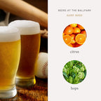 Literie NYC Inspired Scented Candle: Beers at The Ballpark - Citrus & Hops Scent, 9oz, 50 Hour Burn, Vegan Soy & Coconut Blend Candle for Home Decor, Gift for Women & Men