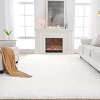 Large Area Rugs for Living Room: Extra Large Area Rugs 10x14 Living Room - Big White Rug (White 10x14 Feet)