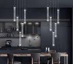 Crystal Pendant Light Mini Chandelier Bubble Pendant Lighting for Kitchen Island Black LED Ceiling Hanging Light Bathroom Dining Room Corridor Dimmable Flush Mount Ceiling Light Dimmable 2700K 6000K