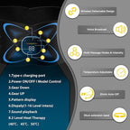 Ab Stimulator Muscle Toner, Abs Stimulator Abdominal Massage Belt with Heat for Belly Fat Burning & Cellulite Melting & Stomach Smooth Firming, Lower Back Massager for Women Men Pain Relief Gifts