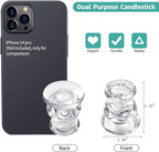 IYOUYA Clear Glass Candlestick Holders 24PCS, 2.1" H Taper Candle Holders Bulk for Pillar Candles, Taper Candles, Glass Candle Holders for Wedding, Party&Festival