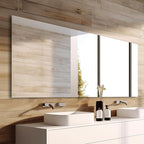 Mirrorons Large Vanity Mirror 72" x 36", Bathroom Vanity Mirror with Frameless Polished Edge, Hangs Horizontally or Vertically. Upgraded Shatterproof Bathroom Mirrors for Wall.