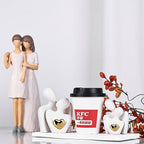 XMGZQ Mini Couple Statue Tv Stand Decor Items for Living Room Home Decor,Bedroom Decor for Couples Sculpture for Anniversary Wedding,Love Gifts for Couples 2025,Knick Knacks for Shelves