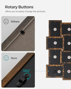 SONGMICS Collage Picture Frames, 4x6 for Wall Decor Set of 12, Multi Family Photo for Gallery Decor, Hanging Display, Assembly Required, Rustic Brown