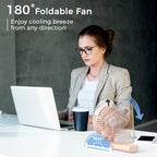 COMLIFE Portable Handheld Misting Fan, 3000mAh Rechargeable Battery Operated, 180° Foldable, Mini Personal Fan with Water Sprayer for Travel, Makeup, Home, Office, Camping, Outdoors