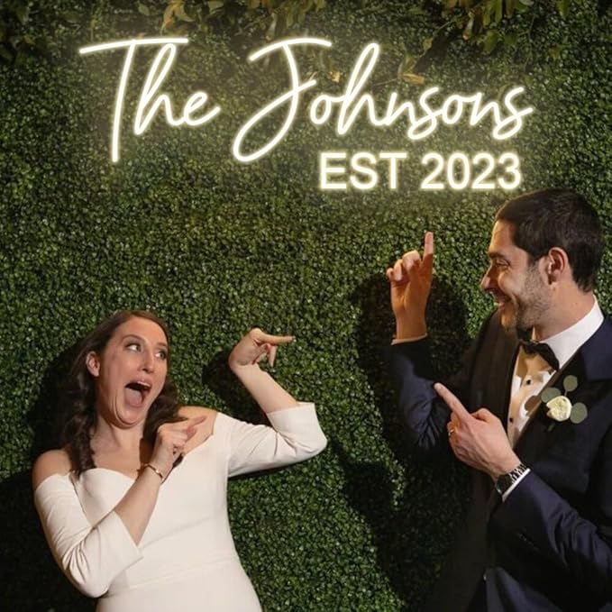 Custom Led Neon Signs for Wall Decor, Personalised Neon Lights Sign for Wedding Party Birthday Gift Name Bedroom Home Man Cave Bar Game Room(Optional 26" to 55")