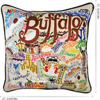 Catstudio Buffalo Embroidered Decorative Throw Pillow