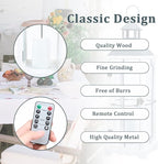 Bdor 26in Farmhouse White IP65 Waterproof Wood Metal Decorative Lanterns with Remote Control, Timer, Tempered Glass, Flameless Pillar Candles, Decorative Lanterns for Home Decor, Front Porch, Wedding