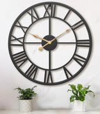 20 Inch Large Oversized Wall Cocks for Living Room Decor,Battery Operated Silent Non Ticking,Vintage Rustic Big Roman Numeral Metal Wall Clock for Kitchen,Bedroom,Office,Dinng Room