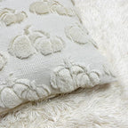 Booque Valley Fall Decorative Pillow Covers Set of 2 Soft Plush Faux Fur Wool Pumpkin Throw Pillowcases for Autumn Halloween Farmhouse Home Decor, 18 x 18 inch, Beige