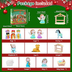 13Pcs Nativity Scene Educational Toy for Kids, Christmas Little Figurines Nativity Set, Reenact Miniature Nativity Figures Christian Toys for Toddler 3 4 5 6 7+ Christmas Birthday Gift