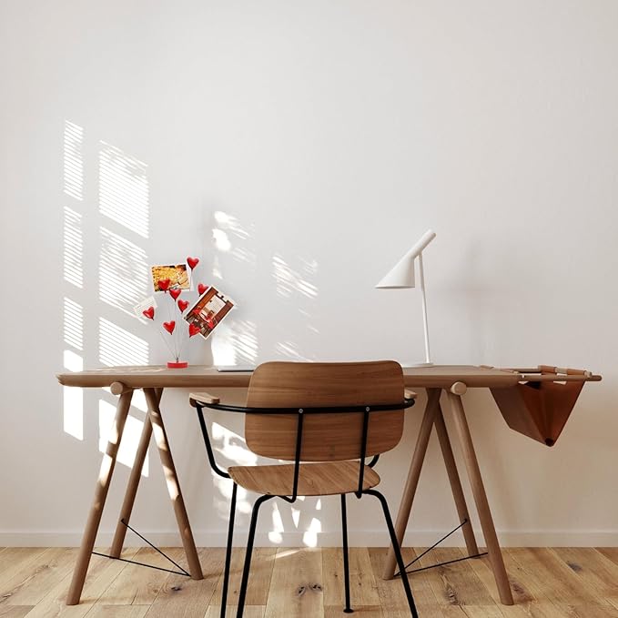 8-Branch Family Tree Picture Frame Holder, Card Photo Clips Holder Desk Stand for Memo Paper Note Photo Christmas Wedding Card Display (Red Heart)