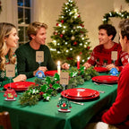 24 Pcs Ugly Sweater Christmas Table Place Card Holders Stand Display, Wooden Christmas Table Card Holders with Swirl Wire Memo Name Number Photo Sign Clip Holder for Christmas Party Table Decorations