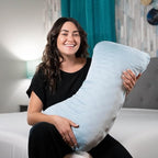 Honeydew King Side Pillow Case - Fits The Scrumptious and Essence Curved Pillows for Side Sleeping - Comfortable and Soft Cooling Viscose Made from Bamboo Fabric - King Size (Coastal Blue)