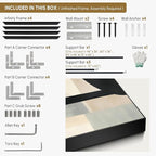 SIGNWIN 36"x46" Extra Large Framed Wall Art Modern Neutral Abstract Geometric in Black and Beige, Clean Minimalist Design for Home Living Room Bedroom Decor (Frame Assembly Required)