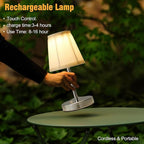 3000 mah Battery lamp,5W LED Small Touch Lamps,3 Color Temperature Dimmable Rechargeable Lamp,Cordless Lamp for Kitchen,Mini Lamps for Small Spaces (Chrome,2 Pack)